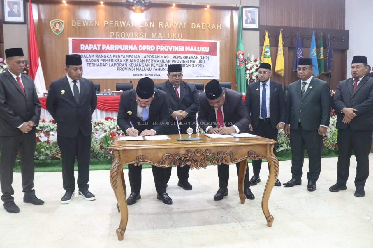 BPK Serahkan Hasil Audit LKPD Provinsi Maluku 2024