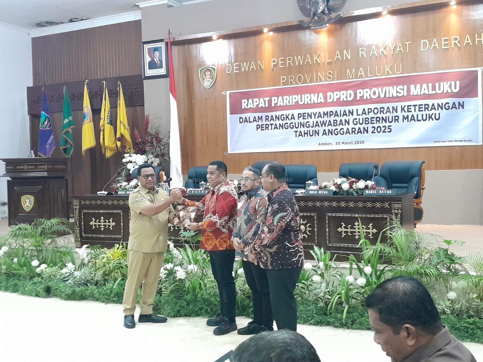 DPRD Maluku Terima LKPJ Gubernur Tahun 2025 dari Pemprov